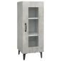 Credenza Grigio Cemento 34,5x34x90 cm in Legno Multistrato Credenza Grigio Cemento 34,5x34x90 cm in Legno Multistrato