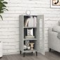 Credenza Grigio Cemento 34,5x34x90 cm in Legno Multistrato Credenza Grigio Cemento 34,5x34x90 cm in Legno Multistrato