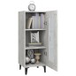 Credenza Grigio Cemento 34,5x34x90 cm in Legno Multistrato Credenza Grigio Cemento 34,5x34x90 cm in Legno Multistrato