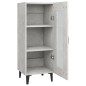 Credenza Grigio Cemento 34,5x34x90 cm in Legno Multistrato Credenza Grigio Cemento 34,5x34x90 cm in Legno Multistrato