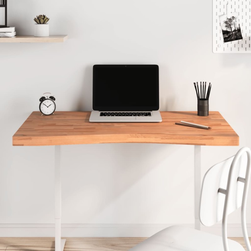 vidaXL Piano per Scrivania 100x(55-60)x4 cm Legno Massello di Faggio vidaXL Piano per Scrivania 100x(55-60)x4 cm Legno Massello di Faggio