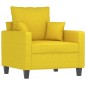 vidaXL Poltrona Giallo Chiaro 60 cm in Tessuto vidaXL Poltrona Giallo Chiaro 60 cm in Tessuto