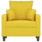 vidaXL Poltrona Giallo Chiaro 60 cm in Tessuto vidaXL Poltrona Giallo Chiaro 60 cm in Tessuto
