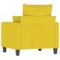 vidaXL Poltrona Giallo Chiaro 60 cm in Tessuto vidaXL Poltrona Giallo Chiaro 60 cm in Tessuto