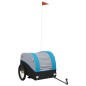 vidaXL Rimorchio da Bici Nero e Blu 45 kg in Ferro vidaXL Rimorchio da Bici Nero e Blu 45 kg in Ferro