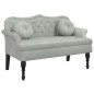 vidaXL Panca con Cuscini Grigio Chiaro 120,5x65x75 cm in Velluto