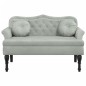 vidaXL Panca con Cuscini Grigio Chiaro 120,5x65x75 cm in Velluto