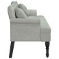vidaXL Panca con Cuscini Grigio Chiaro 120,5x65x75 cm in Velluto