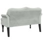 vidaXL Panca con Cuscini Grigio Chiaro 120,5x65x75 cm in Velluto