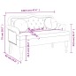 vidaXL Panca con Cuscini Grigio Chiaro 120,5x65x75 cm in Velluto