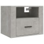 Comodino a Muro Grigio Cemento 50x36x40 cm Comodino a Muro Grigio Cemento 50x36x40 cm