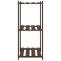 vidaXL Scaffale a 3 Livelli Marrone 60x38x90 cm in Legno di Pino