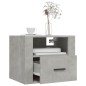 Comodino a Muro Grigio Cemento 50x36x40 cm Comodino a Muro Grigio Cemento 50x36x40 cm