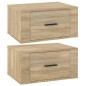 Comodini a Muro 2 pz Rovere Sonoma 50x36x25 cm Comodini a Muro 2 pz Rovere Sonoma 50x36x25 cm