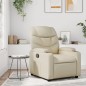 vidaXL Poltrona Reclinabile Crema in Similpelle