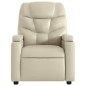 vidaXL Poltrona Reclinabile Crema in Similpelle