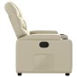 vidaXL Poltrona Reclinabile Crema in Similpelle