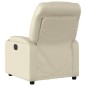 vidaXL Poltrona Reclinabile Crema in Similpelle