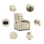 vidaXL Poltrona Reclinabile Crema in Similpelle