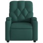 vidaXL Poltrona Reclinabile in Tessuto Verde Scuro