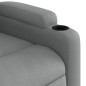 vidaXL Poltrona Reclinabile in Tessuto Grigio Chiaro