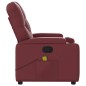 vidaXL Poltrona Massaggiante Reclinabile Rosso vino in Similpelle