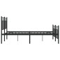 vidaXL Giroletto con Testiera e Pediera Metallo Nero 120x200 cm vidaXL Giroletto con Testiera e Pediera Metallo Nero 120x200 cm