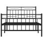 vidaXL Giroletto con Testiera e Pediera Metallo Nero 107x203 cm vidaXL Giroletto con Testiera e Pediera Metallo Nero 107x203 cm