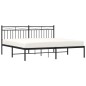 vidaXL Giroletto con Testiera in Metallo Nero 183x213 cm vidaXL Giroletto con Testiera in Metallo Nero 183x213 cm