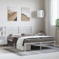 vidaXL Giroletto con Testiera Metallo Bianco 135x190 cm vidaXL Giroletto con Testiera Metallo Bianco 135x190 cm