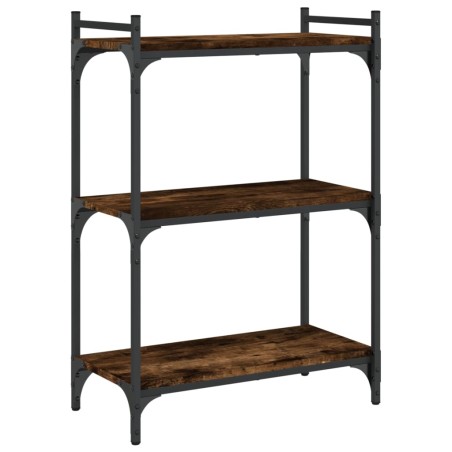 vidaXL Libreria a 3 Ripiani Rovere Fumo 60x30x86 cm Legno Multistrato