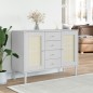 vidaXL Credenza SENJA Aspetto Rattan Bianco 112x40x80 cm Massello Pino vidaXL Credenza SENJA Aspetto Rattan Bianco 112x40x80 cm Massello Pino