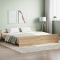 vidaXL Giroletto con Testiera e Pediera Rovere Sonoma 200x200 cm