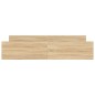 vidaXL Giroletto con Testiera e Pediera Rovere Sonoma 200x200 cm