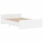 vidaXL Giroletto con Testiera e Pediera Bianco 120x200 cm vidaXL Giroletto con Testiera e Pediera Bianco 120x200 cm
