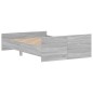 vidaXL Giroletto con Testiera e Pediera Grigio Sonoma 120x190 cm vidaXL Giroletto con Testiera e Pediera Grigio Sonoma 120x190 cm