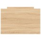 vidaXL Giroletto con Testiera e Pediera Rovere Sonoma 75x190 cm vidaXL Giroletto con Testiera e Pediera Rovere Sonoma 75x190 cm