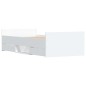 vidaXL Giroletto con Testiera e Pediera Bianco 100x200 cm vidaXL Giroletto con Testiera e Pediera Bianco 100x200 cm