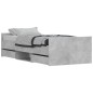 vidaXL Giroletto con Testiera e Pediera Grigio Cemento 90x200 cm vidaXL Giroletto con Testiera e Pediera Grigio Cemento 90x200 cm
