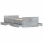 vidaXL Giroletto con Testiera e Pediera Grigio Cemento 90x200 cm vidaXL Giroletto con Testiera e Pediera Grigio Cemento 90x200 cm