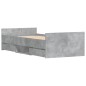 vidaXL Giroletto con Testiera e Pediera Grigio Cemento 90x200 cm vidaXL Giroletto con Testiera e Pediera Grigio Cemento 90x200 cm