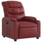 vidaXL Poltrona Reclinabile Rosso Vino in Similpelle