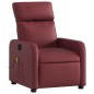 vidaXL Poltrona Massaggiante Reclinabile Rosso vino in Similpelle