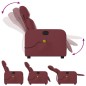vidaXL Poltrona Massaggiante Reclinabile Rosso vino in Similpelle