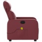 vidaXL Poltrona Massaggiante Reclinabile Rosso vino in Similpelle
