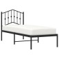 vidaXL Giroletto con Testiera in Metallo Nero 75x190 cm vidaXL Giroletto con Testiera in Metallo Nero 75x190 cm