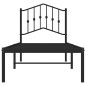 vidaXL Giroletto con Testiera in Metallo Nero 75x190 cm vidaXL Giroletto con Testiera in Metallo Nero 75x190 cm