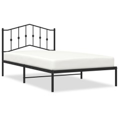 vidaXL Giroletto con Testiera in Metallo Nero 107x203 cm