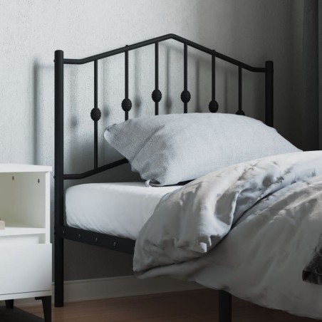 vidaXL Testiera in Metallo Nero 90 cm