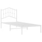 vidaXL Giroletto con Testiera Metallo Bianco 80x200 cm vidaXL Giroletto con Testiera Metallo Bianco 80x200 cm